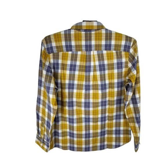 The North Face Men's L Arroyo LS Flannel Button Shirt Organic Gold Plaid NWT - Picture 2 of 15